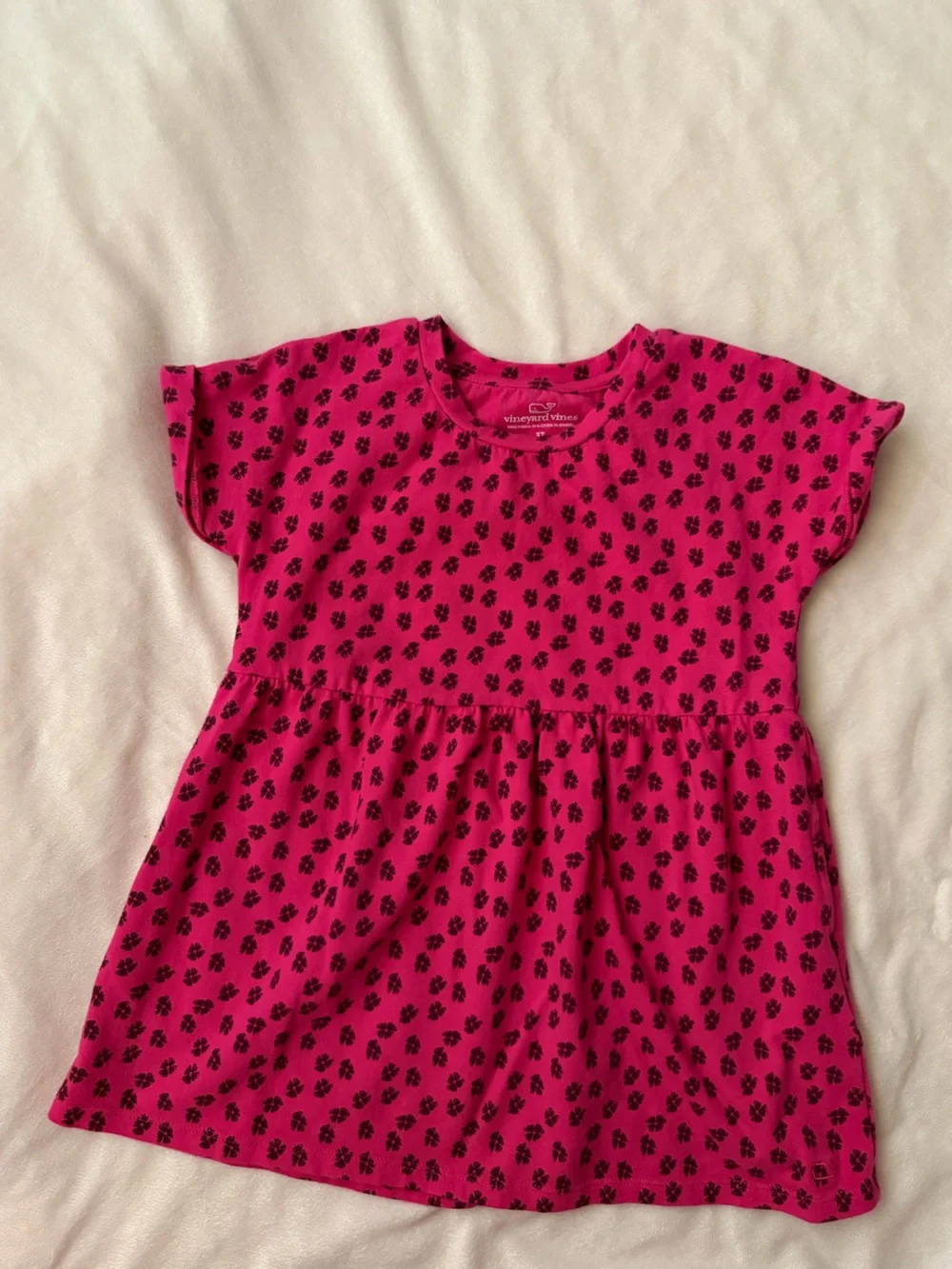 Vineyard Vines Hot Pink Floral Tee Dress